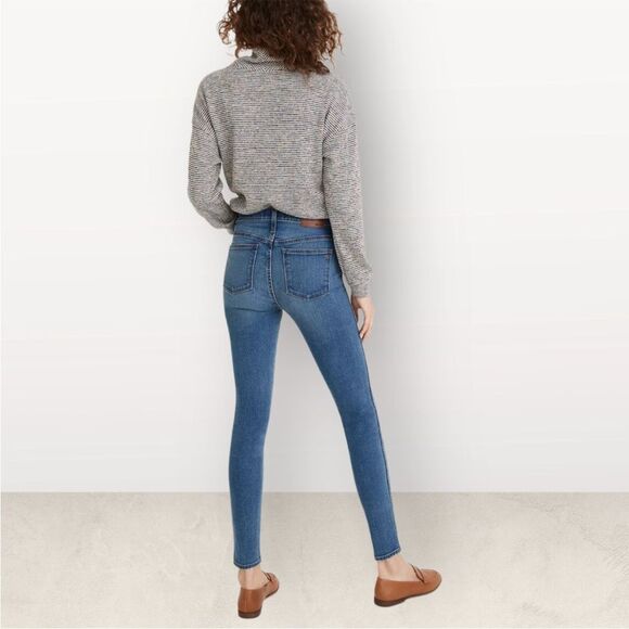 NWT Madewell Petite 10" High Rise Skinny Jeans Button Fly Dewitt Wash Size 24P - Picture 2 of 12